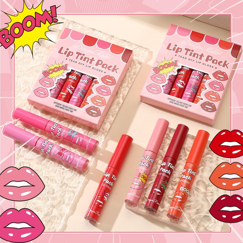 6 Color Piece Set 6-Color Peel-Off Hydrating Lip Mask & Lip Gloss Set_voghion.com