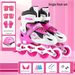 Neu Kinder Inline Rollschuhe PVC Einzigen Flash Set Einstellbar Inklusive Helm Schutz Getriebe_voghion.com