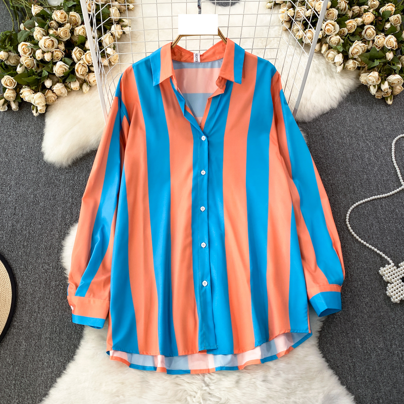 Top casual de mujer con camisa de un solo pecho a juego de colores a la moda_voghion.com