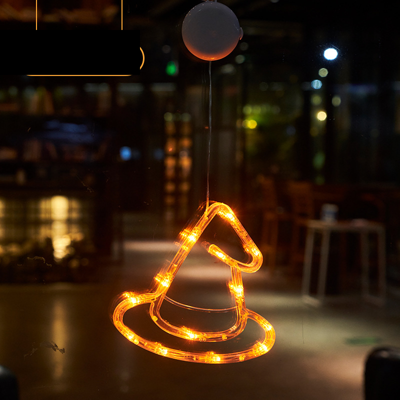 Lámpara de ventosa de Halloween, lámpara LED de ambiente decorativo, lámpara de cadena_voghion.com