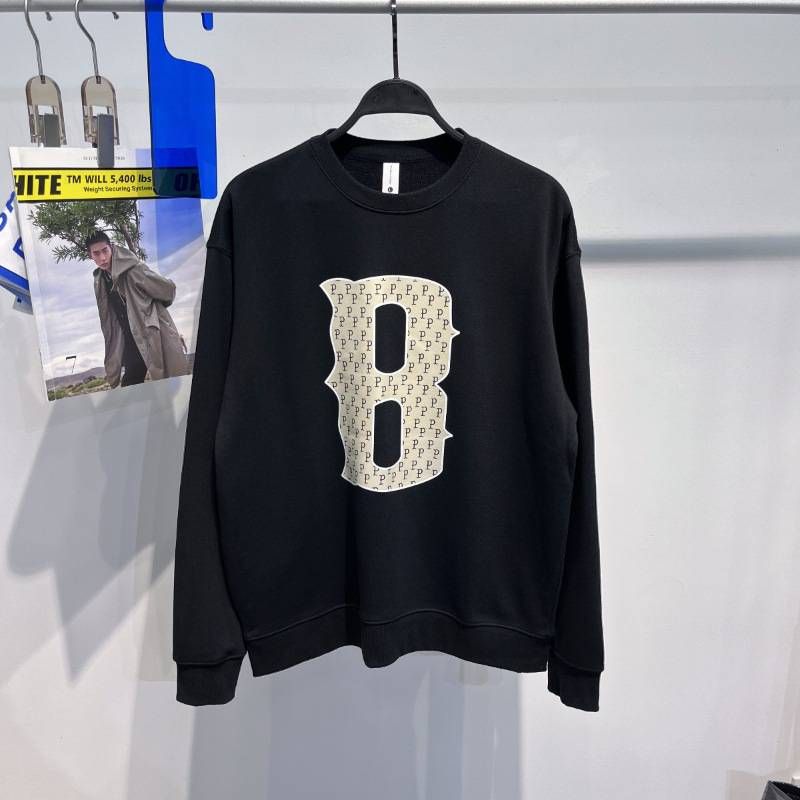 Herrenbekleidung Herbst und Winter Zweifarbiges Rundhals-Sweatshirt Mode Brief Paar Einfache Pullover Sweatshirt Trend_voghion.com
