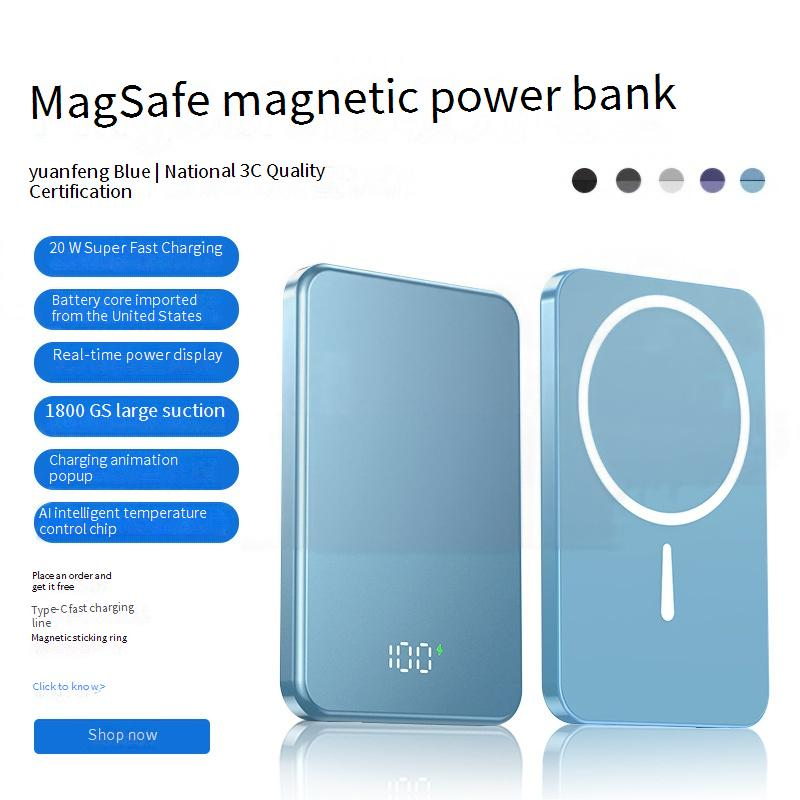 Power Bank Private Model Suitable Magnetic Wireless Charging Treasure Titanium Alloy Fast Charging Portable And Thin Mobile Power_voghion.com