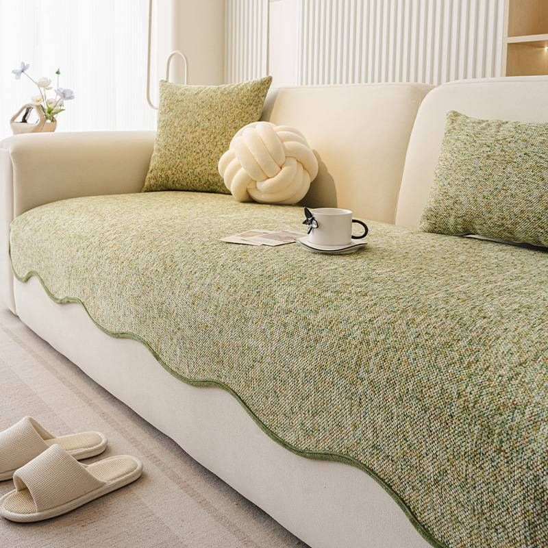 Coussin de canapé antidérapant en chenille – Modèle universel monobloc, dos antidérapant, housse de siège douce et résistante pour canapés d'angle_voghion.com