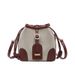 Women's Bucket Bags Hand-held Bucket Bag Female Canvas Contrast Drawstring With High-grade Shoulder Crossbody Bag_voghion.com