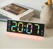 New Creative Wall Simple Large Screen LED Living Room Unique Atmosphere Light Multifunctional Clock 6691R_voghion.com