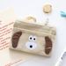 Korean Romane Same Style Cute Cartoon Zipper Card Holder Dog Rabbit Foldable Coin Purse Portable Small Storage Bag_voghion.com
