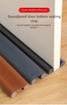 Self-Adhesive Door Bottom Seal Strip, Weather Proof Draught Excluder For Bedroom, Soundproof Windproof Gap Blocker_voghion.com
