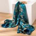 Mulberry Silk, Silk Scarf, Women's Spring/Summer 2024 Versatile Ink and Bamboo Printed Long Shave, Sun Protection Shawl,_voghion.com