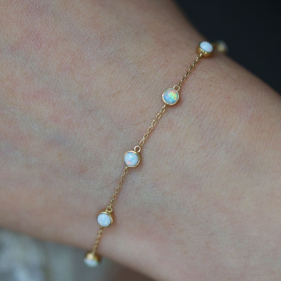 Braccialetto S Pure Sier Thin Opal, design di nicchia femminile, braccialetto Instagram di alta qualità_voghion.com