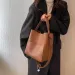 Designer 2025 Commuting Fashion Basic Versatile Simple Wide Bucket Single Shoulder Crossbody Bag_voghion.com
