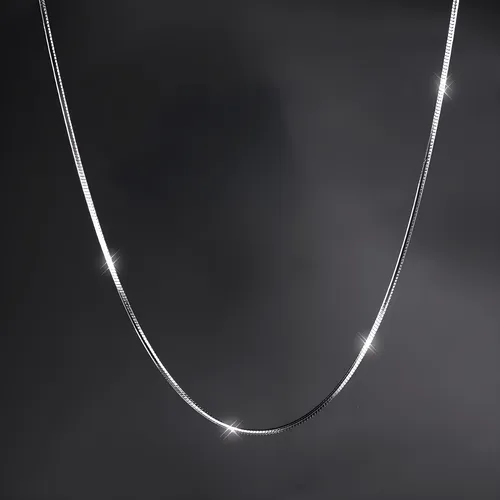 S925 Sterling Silber Runde 2MM Schlange Kette Halskette Schlüsselbein Kette_voghion.com
