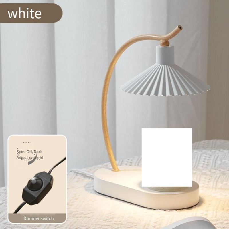 USA standard plisserat järn aromaterapi vax smältande lampa retro aromaterapi eterisk olja smältande ljus sovrum atmosfär bordslampa_voghion.com
