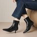Cameido French Pointed Toe Slim Heels Women's Short Boots For Autumn_voghion.com