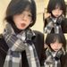 I mitation cashmere plaid caldo coppia studente versatile JK uniforme versione coreana Instagram ragazza sciarpa scialle invernale_voghion.com