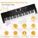 61 Keys Digital Music Electronic Keyboard Electric Musical Piano Instrument Kids Learning Keyboard w/ Stand Microphone_voghion.com