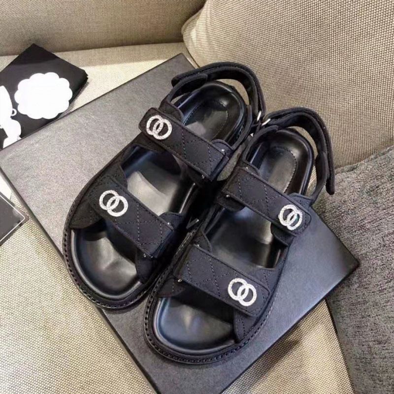 [Versiune de înaltă calitate] 2022 Xiaoxiangfeng Sandale pentru femei, vară, plate, din piele naturală, cu velcro cu diamant, pantofi sport casual pentru plajă_voghion.com