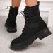 style Martin boots for women autumn and winter fashionable and versatile large size short boots thick sole round toe work boots_voghion.com
