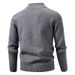 Herren-Strickpullover mit Kontrastärmeln – Lässiger Pullover mit Stehkragen und Color-Blocking-Design, lässiges Oberteil aus Stretch-Polyester (M-3XL, 4 Farben)_voghion.com