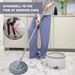 Automatic Self Wringing Lazy Mop Squeeze Hands Free Quick Wring Floor Cleaning Mop Household Cleaning Hardwood Tile Large_voghion.com