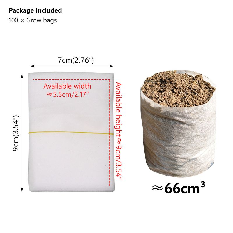 Biodegradable Nonwoven Fabric Nursery Plant Grow Bags Seedling Growing Planter Planting Pots Garden Eco-Friendly Ventilate Bag_voghion.com