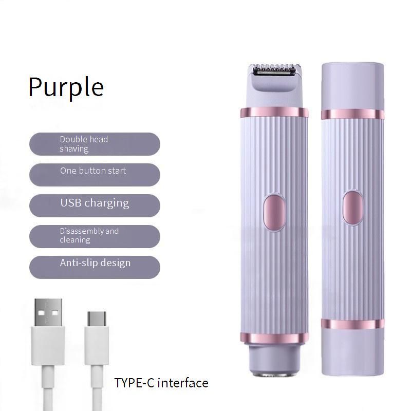 Epilator Electric Shaver For Women, Private Parts, Legs And Body Hair Trimmer, Double Headed Shaver, Two In One Hair Removal Device, New Product_voghion.com