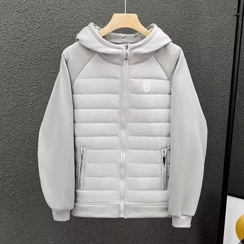 Leichte Pufferjacke mit Kapuze und Perlendruck für Herren – Übergroßer Streetwear-Mantel, urbane Oberbekleidung für alle Jahreszeiten_voghion.com