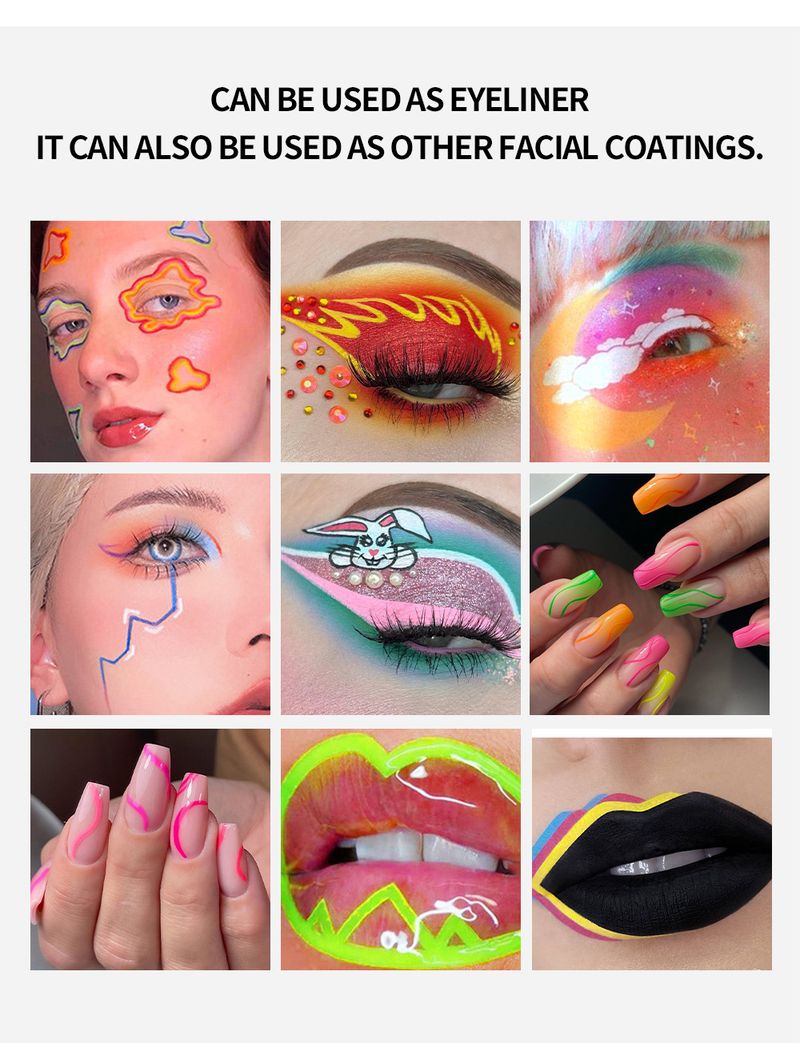 Halloween Beauty Flüssig-Eyeliner, farblich abgestimmt, wasserfest, ölbeständig und wischfest_voghion.com