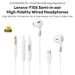 Originele Lenovo Y106 bedrade oordopjes, in-ear inline bediening, hoofdtelefoon, 3,5 mm USB type C, ruisonderdrukking, stereo muziek oordopjes met microfoon_voghion.com
