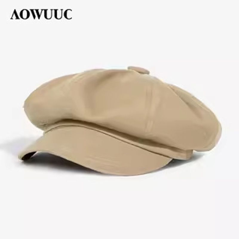 Beret British Vintage Hat Octagonal Hat Unisex_voghion.com