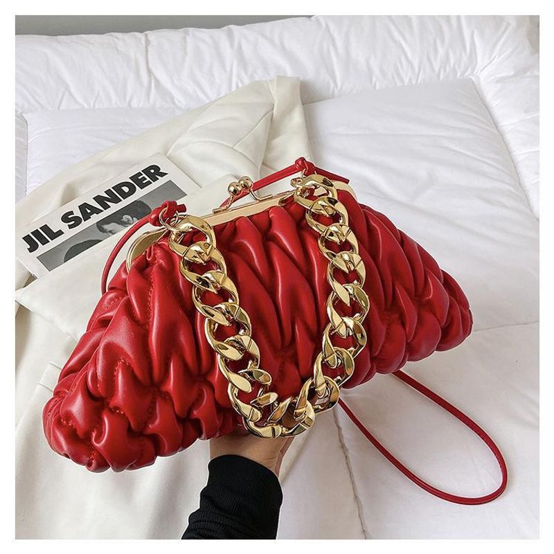 Borsa a tracolla singola plissettata con tracolla a catena portatile Minibags 2023 nuova moda da donna_voghion.com