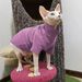 Winterwarme kleding met een afbeelding van een Sphynx, coltrui, haarloze jas met kitten voor kleine en middelgrote honden, kattenpyjama, van PawParty Store_voghion.com