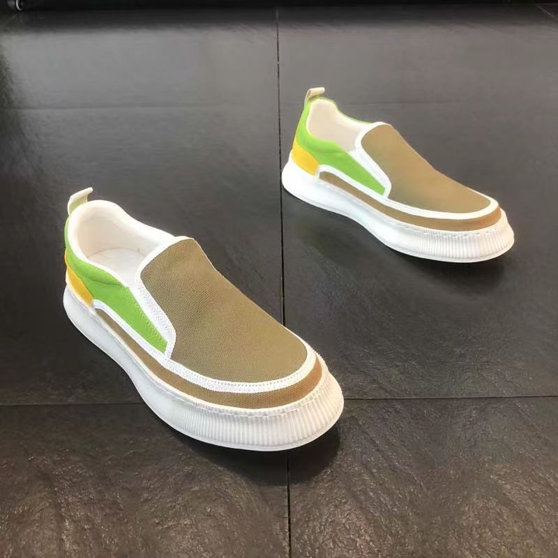 Nové plátěné boty pro muže, trendy, univerzální boty s tlustou podrážkou, ležérní a módní boty bez zipů_voghion.com