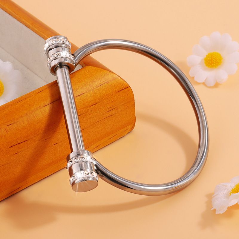 Unisex mode nyt hesteskoformet armbånd i rustfrit stål high-end personlig let luksus, ikke falmende armbånd_voghion.com