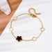Dongguan Five-Leaf Flower Titanium Steel Anklet Hollow Black And White Shell Trendy Elegant Ins Style Internet Celebrity_voghion.com