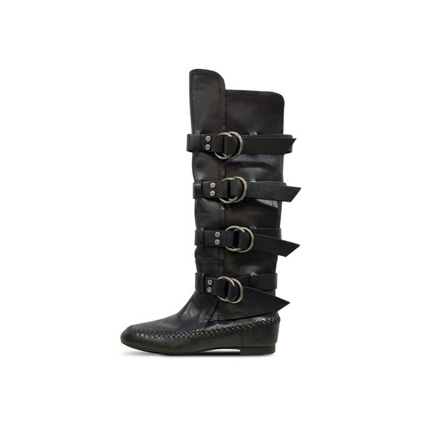 Damen Boxstiefel Rindsleder Neue Gürtelschnalle Weiß Boxen Für Frauen Echtes Leder Abnehmen Hohe Rohr Reiten Western Lange Stiefel_voghion.com