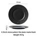 Nordic Rock Pattern Flat Ceramic Dessert Steak Simple High-end Western Dining Household Black Cabbage Plate_voghion.com