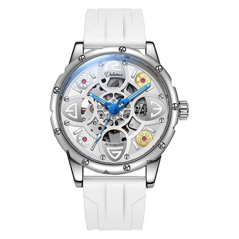 Men's Waterproof Hollow Mechanical Sports Fully Automatic Luminous Paul Four-leaf Clover Watch_voghion.com