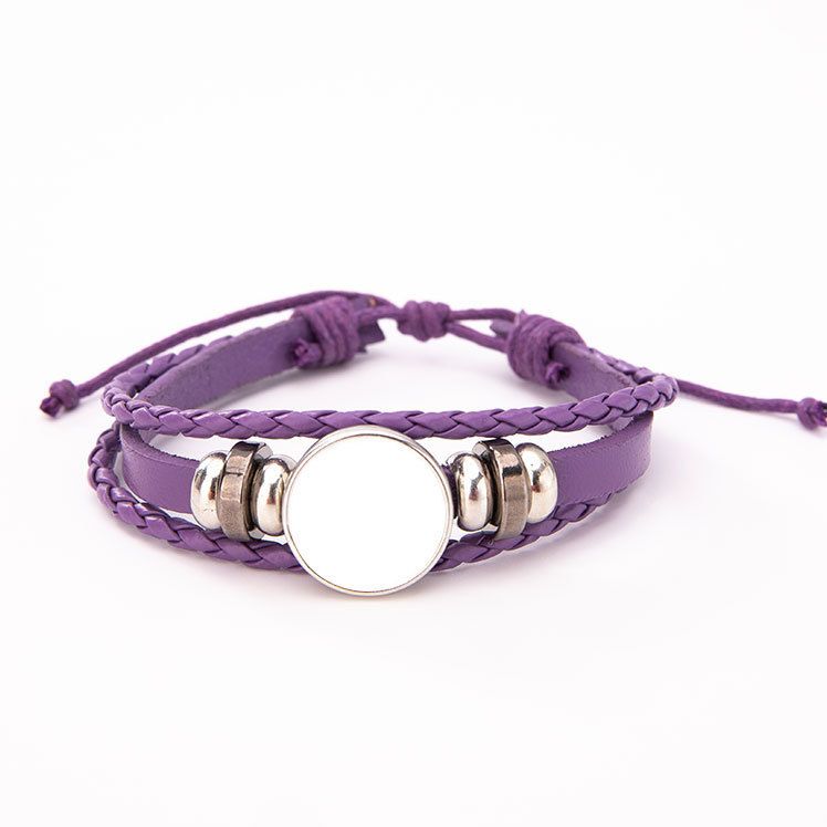 Heißer Verkauf Seil Rindsleder Herren Doppelschicht Edelstahl Echt Gewebtes Armband Mehrschichtiges Lederarmband_voghion.com
