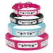 Collare per cani e gatti personalizzato Collari per gatti regolabili in cristallo Collare anti-smarrimento in pelle per cuccioli e gatti Accessori con papillon e strass_voghion.com