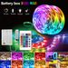 5V Battery-Powered RGB LED Strip Lights - 3535 SMD With IR Remote, 16 Color Changing Modes For TV Backlight & DIY Decor (CE Certified)_voghion.com