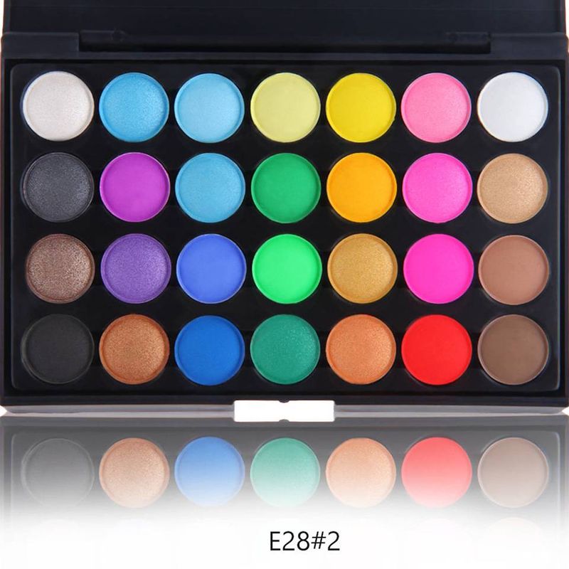 Lidschatten POPFEEL 28 Farben Lidschatten Erdfarben Matt Perlglanz Nude Make-up-Palette Kleine Platte Studio Professional 2 Farben Optional_voghion.com