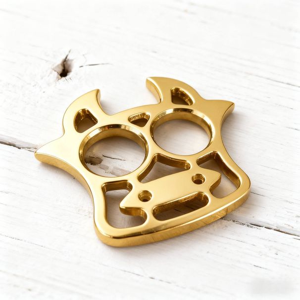 Zweifinger-Schlagring aus Zinklegierung, Bullenkopf-Zweifinger-Schlagring 7,5 * 7 * 0,7, geeignet für Selbstverteidigung und professionelles Kämpfen_voghion.com