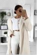 Women's Wool Blend Trench Coat, Classic Notched Collar, Long Sleeve Overcoat, Elegant & Timeless Outerwear (White, Beige, Gray – S To 5XL)_voghion.com