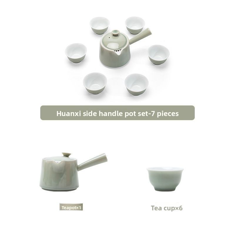 Kung Fu Heimgebrauch, Teekanne zum Aufbrühen von Tee, Bürotablett, Teekanne mit seitlichem Griff im Wohnzimmer, High-End-Set mit Teetablett_voghion.com