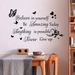 Believe yourself inspirational English butterfly PVC CH81570 living room bed wall sticker_voghion.com