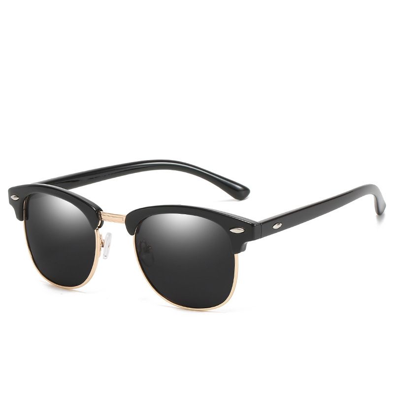 Klassesch Moud Semi-Rimless Bescht Männer Polariséiert Populär UV-Schutz Sonnebrëller fir Fëscherei Fueren Personaliséieren_voghion.com