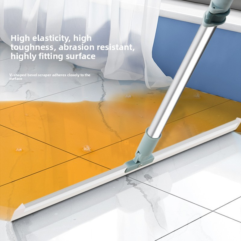 Adjustable Silicone Squeegee With Extendable Handle – Multi-Surface Water Scraper For Bathroom, Floor & Glass | No-Scratch, Ergonomic Grip_voghion.com
