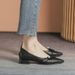 Genuine Leather Pointed Toe Flat For Women 2025 New Versatile Elegant Chunky Low Heel French Design Niche Women's Shoes_voghion.com