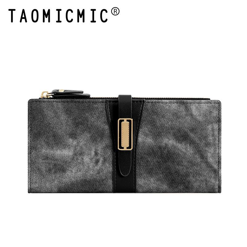New Women's Long Wallet Bifold Zipper Leather Coin Card Holder, Niche Design Wallet Clutch 4 Colors Available_voghion.com