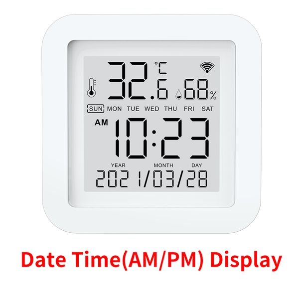 Za Tuya WIFI senzor temperature in vlažnosti za pametni dom var SmartLife termometer z zaslonom, podpora za Alexa Google Assistant_voghion.com